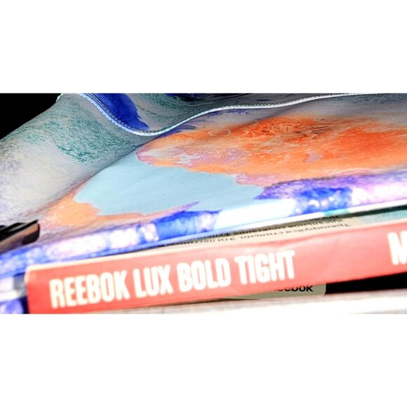 Reebok Lux Bold Tight Womens Leggings M Sweatwick Stretch Fabric Floral Print Mu - Picture 6 of 11